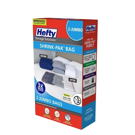 Hefty Hefty Shrink-Pak Clear Jumbo Vacuum Cube Storage Bags, PK3 HFTPDQ70484633